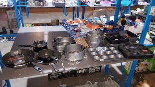 (R2N) Approx. 37 Items : A Quantity Of Oven / Bake / Cookware To Include (12 X) 12 Cup Bun Sheet, He