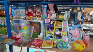 (R3J) Approx. 24 X Peppa Pig Items. To Include Cook N Camp Set, Peppa Family Home, Peppa Cinderella