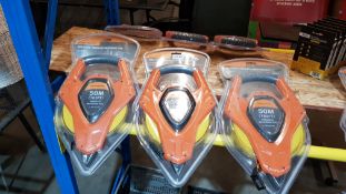 3 X CraftRight 50M (165FT) Fibreglass Measuring Tape (New)
