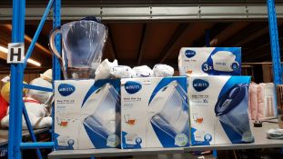 (R1G) 6 Water Filter Items : 2 X Brita Aluna Jug, 2 X Marella XL Jug (1 X No Box), & 2 X Brita Wate