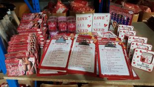(R11D) Valentines Lot. To Include A Quantity Of Be My Valentine Photo Frame, Sexy Message Prescript
