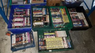 (R7P) Contents Of 6 Containers : Approx. 130 X Mixed Title Original VHS Tapes. To Include Batman, Wa