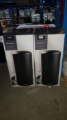(R7N) 2 X 30L Pedal Bin Black