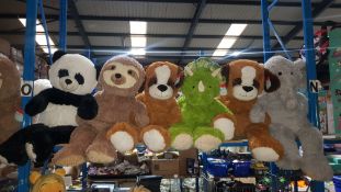 (R7N) 6 X Large Kid Connection Soft Toys