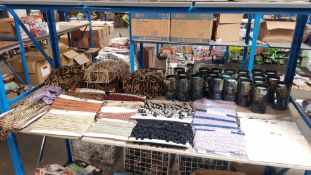 (R9P) Fabric/Household. Contents Of Shelf : A Quantity Of Mixed Dunelm Fabrics. To Include Braid, E