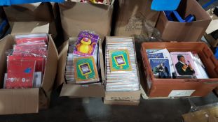 (R4G) Stationary. Contents Of 4 Boxes. A Quantity Of Talking Greeting Cards. To Include League Of G