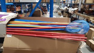 (R9A) Fishing. Approx. 55 X Outdoor Fun! Mixed Colour Fishing Net (New)