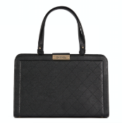 Chanel Black Quilted Calfskin Leather Large Label Click bidping Tote