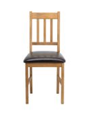 boxed item julian bowen coxmoor pair dining chairs [oak] 90x50x45cm rrp: £226.0