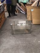 compact glass tv unit clear