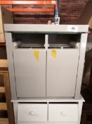 compact sideboard gloss grey