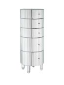 phoebe 5 drawers round chest [mirrored] 107x40x40cm rrp: £394.0