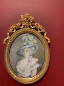 French portrait of Dorothy Blana 19th-century, signed Casway 1810