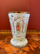 Bohemian crystal glass vase