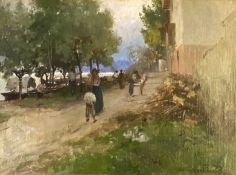 Graham Petrie RI ROI (1859-1940) Cornish artist signed oil 