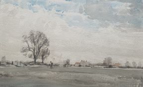 David Muirhead Scottish signed watercolour “The village common”