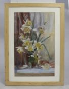 Watercolour & Gouache Still Life of Daffodils Framed ESK