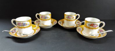 Art Deco Paragon Fine Bone China Demitasse Cups & Saucers c.1923