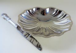 Silver Shell Shaped Butter Dish Hallmarked