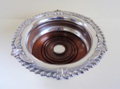 Antique Elkington Silver Plate Wine/Champagne Bottle Coaster