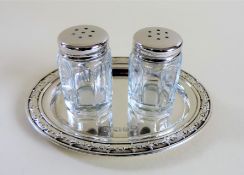 Carrs of Sheffield Sterling Silver Salt & Pepper Set Hallmarked