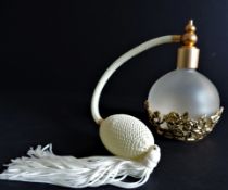 Gilt Filigree & Glass Perfume Atomister