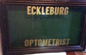 Eckleberg Optometrists Mahogany Display Cabinet Circa 1920