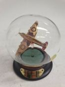 RARE SUPERMARINE SPITFIRE GLASS GLOBE