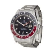 Rolex GMT-Master II 16760 Men Stainless Steel Fat Lady Coke MK II Watch