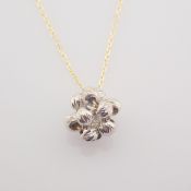 42 cm (16.5 in) Italian Beat Dorica Necklace. In 14K White Gold