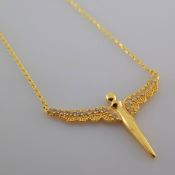 44 cm (17.3 in) Swarovski Zirconia Necklace. In 14K Yellow Gold