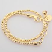 20 cm (7.9 in) Italian Beat Dorica Bracelet. In 14K Yellow Gold