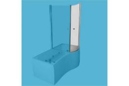 Liberty Chrome Edged 900mm Curved Bath Screen RRP £249