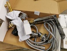 Boxed Designer Shower Head, Hose & Fixings