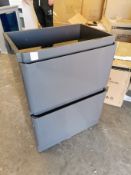 Two Drawer Gloss Vanity Unit - Damage to L/H Corner