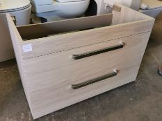 Two-Drawer Light Ash Vanity Unit