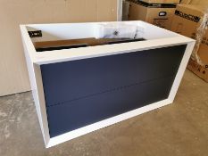 Two Drawer Wall-Hung Designer Vanity Unit 830 x 480mm RRP £219