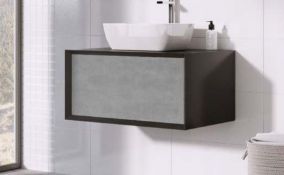 800 x 550 x 400mm One-Drawer Wall Hung Designer Vanity Unit