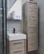 1600mm Winslow Light Ash Tallboy & Freestanding Vanity Unit RRP £449