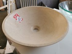 Marble Circular Washbowl Basin RRP £359 A/F