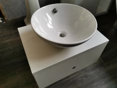 Deep Wall-Hung One Drawer Unit w/Washbowl Basin RRP £289 BNIB