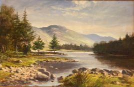 Donald M Shearer (Scottish) Original signed oil Scottish View 