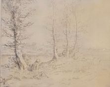 Alphonse Legros French 1837-1911 Signed etching 