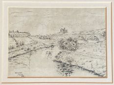 J Smith, Etching Scottish view 