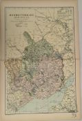 Antique Map 1899 G. W Bacon & Co Monmouthshire & The River Wye