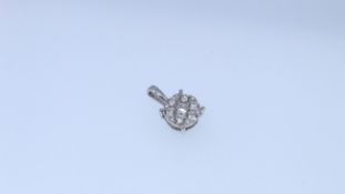 9k White Gold Diamond Set Pendant