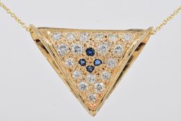 Necklace Sapphire - 2.21 Ct Diamonds