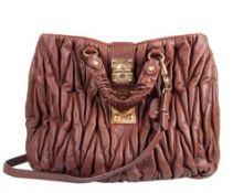 Miu Miu Mattelasse Leather Hand Bag