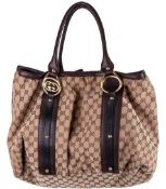 Gucci Gg Monogram Canvas Shoulder Bag