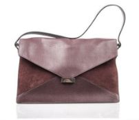 Celine Diamond Medium Suede And Leather Bag